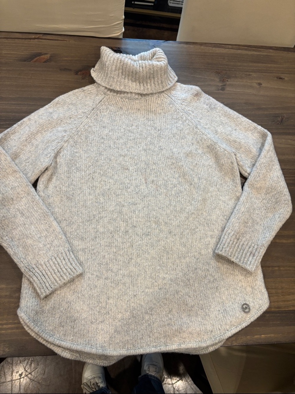 Michael Kors Women's Light Gray Turtleneck Sweater